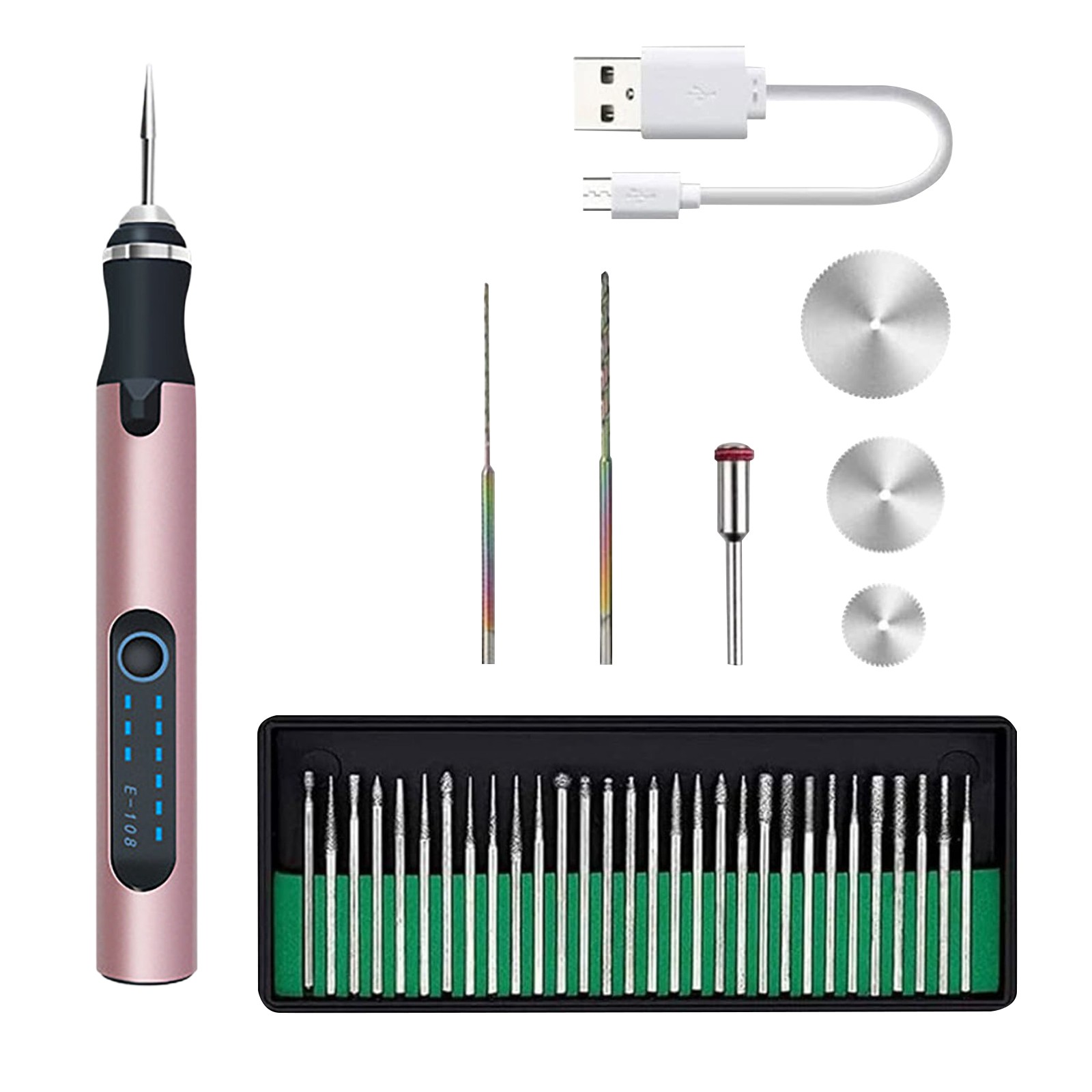 Engraving Pen Cordless Rotating Tool Rechargeable Engraving Pen Metal Wood Glass Jewelry Engraving Pen 3 Speed Adjustment Overheating P Rotection Laptop Screwdriver